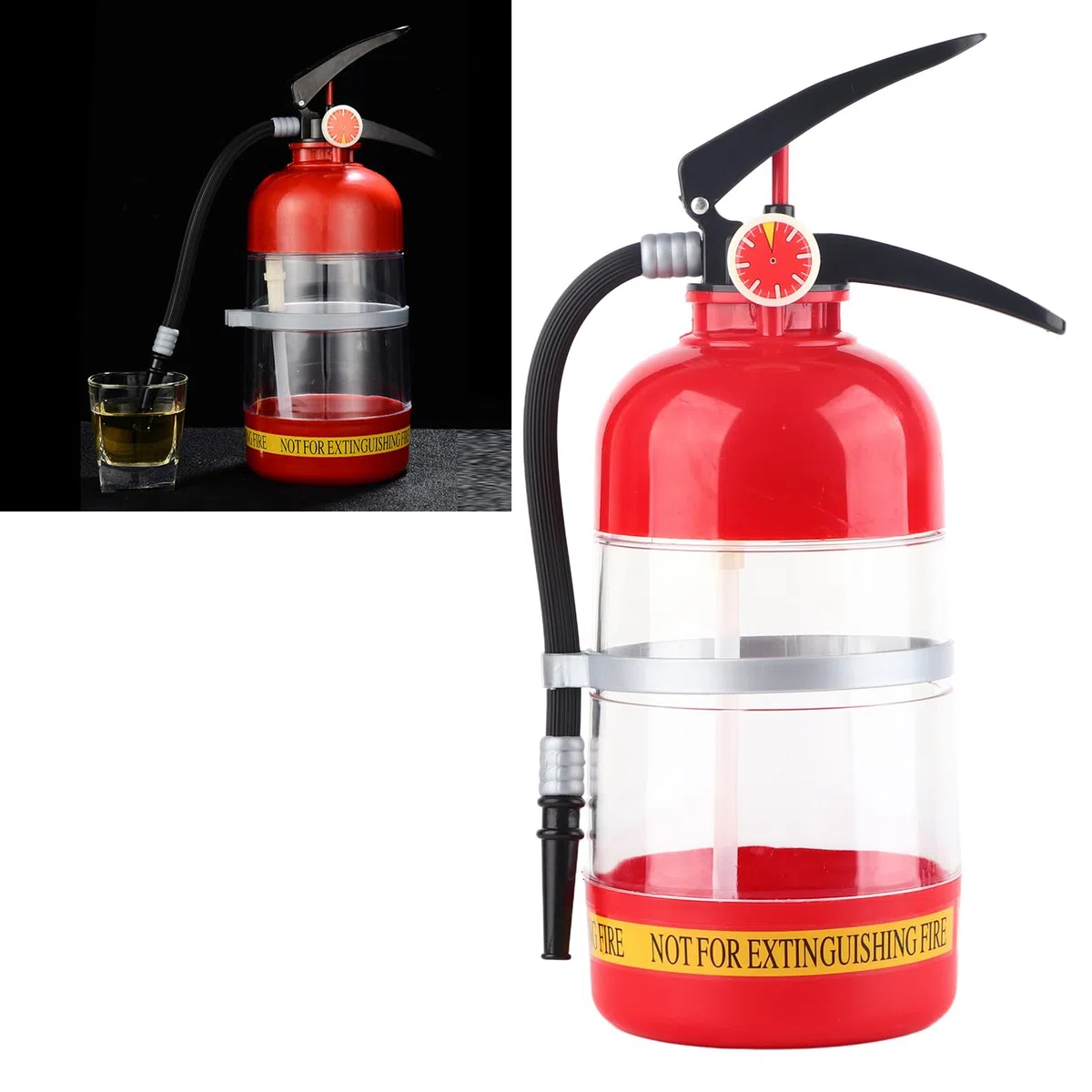 Innovativo Distributore Portatile di Bevande per Vino, Birra, Cocktail, Liquore, Pompa, Accessorio per Feste, 2 L, Design a Pressione Manuale, Adatto per Banchetti,