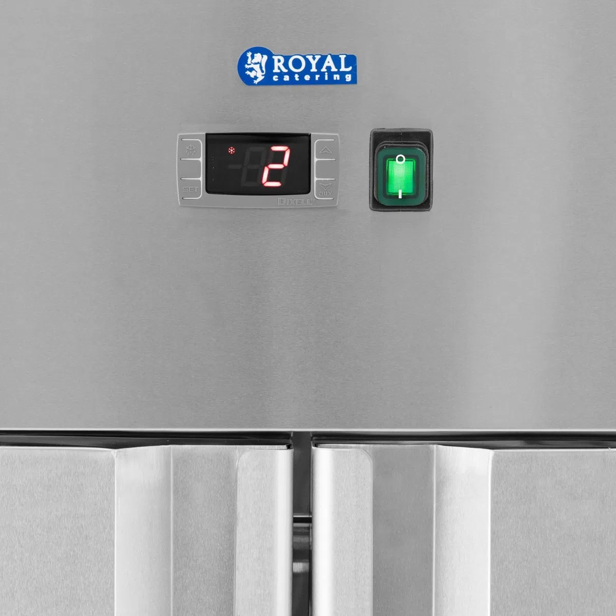 Royal Catering Frigorifero professionale 1001 l Acciaio inox 4 porte 4 ruote Serratura porta Armadio frigo Frigorifero verticale Armadio refrigerato Armadio frigo professionale