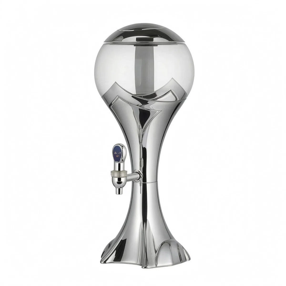 Torre Bevande Luminosa Plastica Distributore Birra su Piedistallo Base Stabile Attrezzatura da Bar, Argento, 1.5L