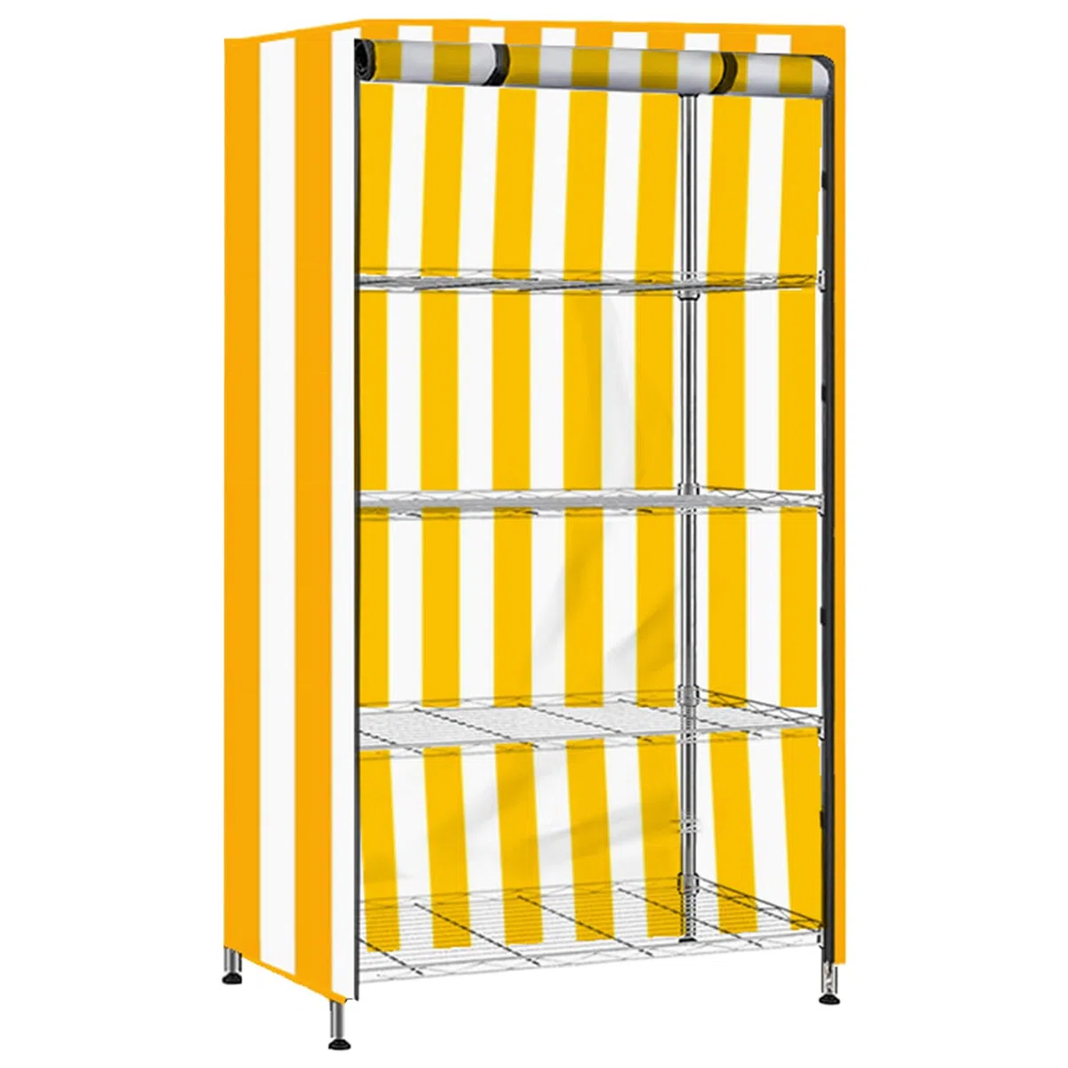 Generico Copri Scaffale per Organizzazione | Protezione per Griglie Metalliche - Resistente Antipolvere e Impermeabile 210D per Organizzazione in Cucina, Dispensa, Garage e Armadio