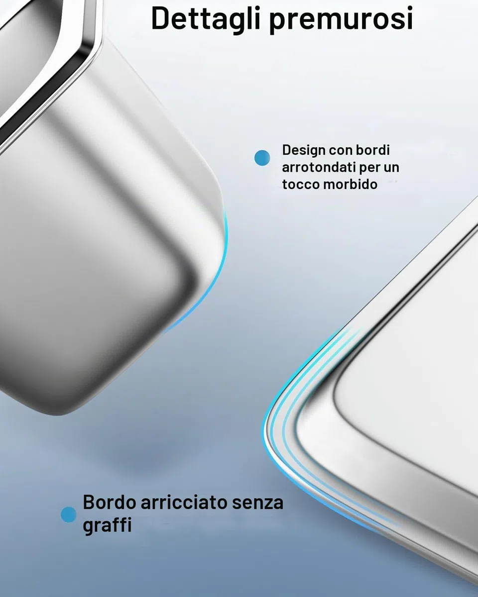 3 contenitore Gastro in acciaio inox coperchio, contenitore per gastronorm e alimenti