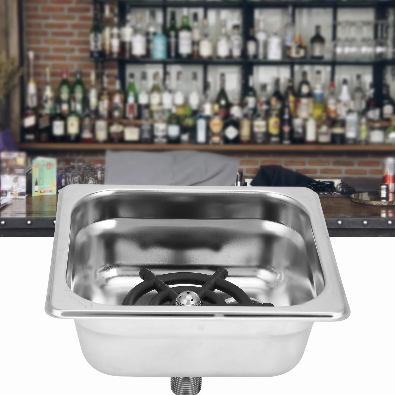BuyWeek Lavabicchieri Automatico Sciacquatrice per Bicchieri, G1/2 Durevole in Acciaio Inossidabile per Bar Pub Caffè