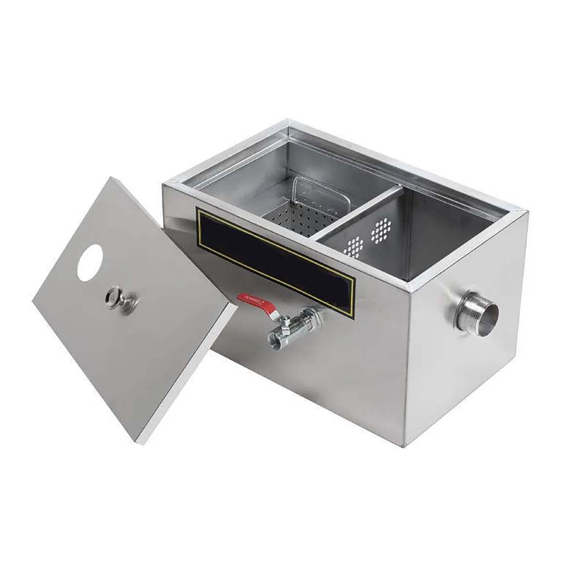 Filtro Antigrasso, Separatore Di Grasso Per Acque Reflue In Acciaio Inossidabile Commerciale Per Sottolavello, Separatore Di Grasso Commerciale Con Ingresso Dall'alto Per Cucine Di Ristoranti, Hotel