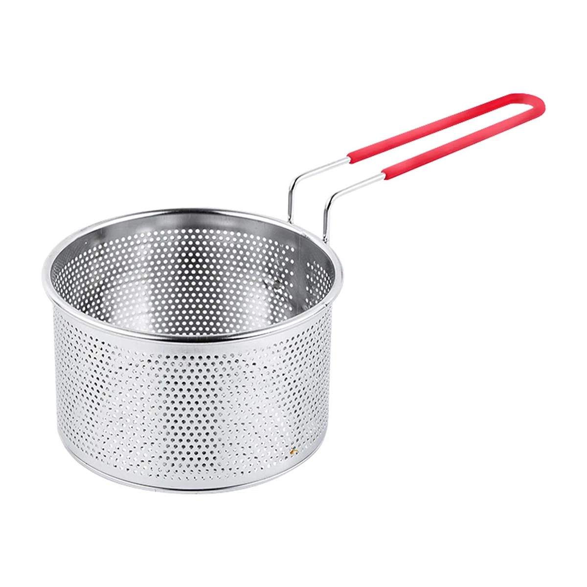 Cestino per friggere con manico, manico lungo universale in acciaio inox per vaso rotondo