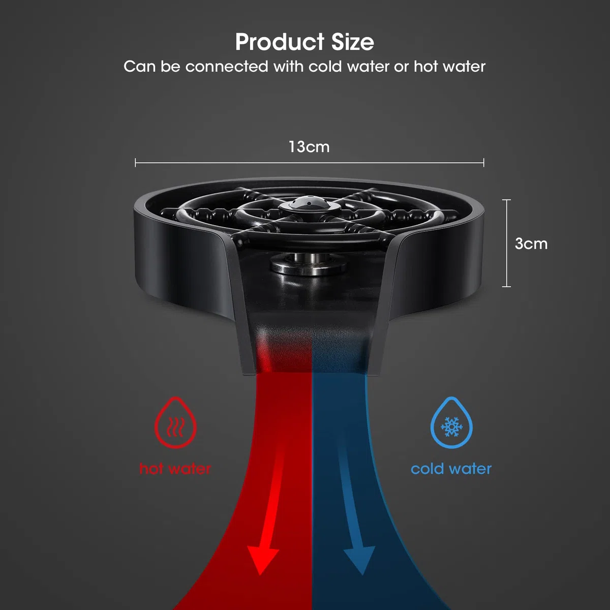 Lavabicchieri Lavandino, Cup Washer per Lavelli da Cucin, Sciacqua Bicchieri da Lavandino Glass Rinser per Casa/Bar/Ristorante | 10 anni di garanzia