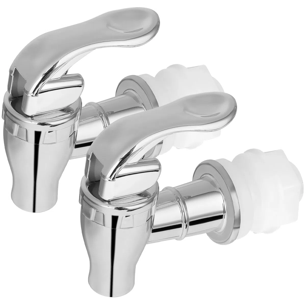 Bewudy 2 Pezzi Rubinetto Dispenser per Bevande - Ricambio per Acqua Fredda e Calda, Caffè, Succo (Argento)