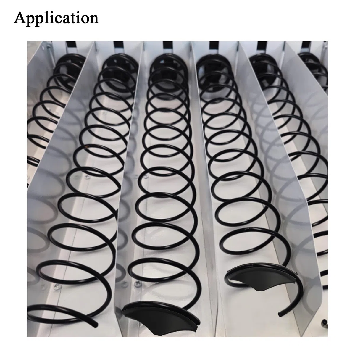 Spingitore molla a spirale per distributori automatici snack e bevande palette di plastica ricambi e accessori prodotti per distributori automatici molla spirale piatta distributori (nero 100 pezzi)