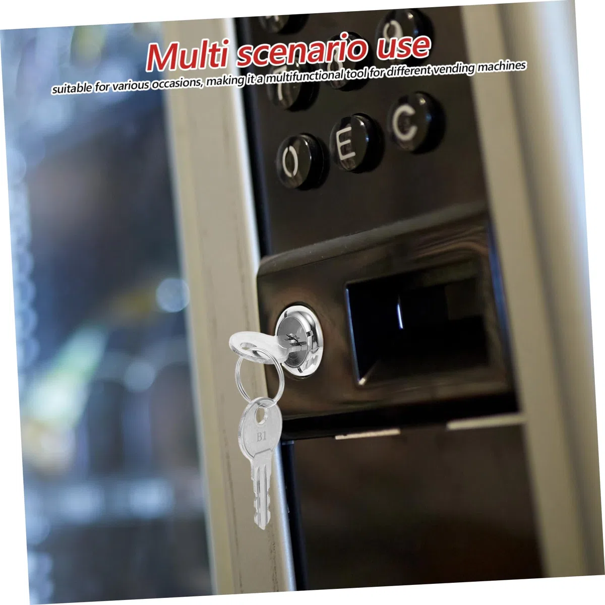 SOLUSTRE Serratura Tubolare Chiave Resistente in Metallo e Plastico per Distributori Automatici, per Armadi e Coperchi di Macchine Vending