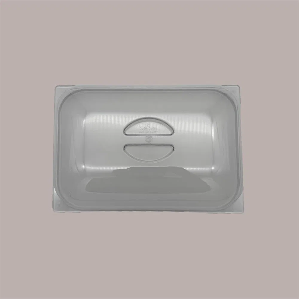 Lucgel Coperchio Trasparente in Policarbonato a Cupola per Vaschetta Gelato, 36x25 cm
