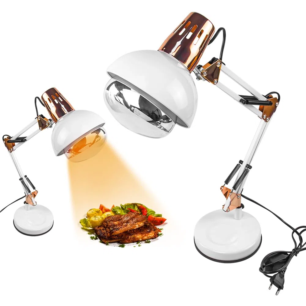 DUEBEL Scaldaceni: scalda cibo portatile per pasti, buffet e feste, ideale per ristoranti, vacanze e bancarelle di spuntini. (bianco)