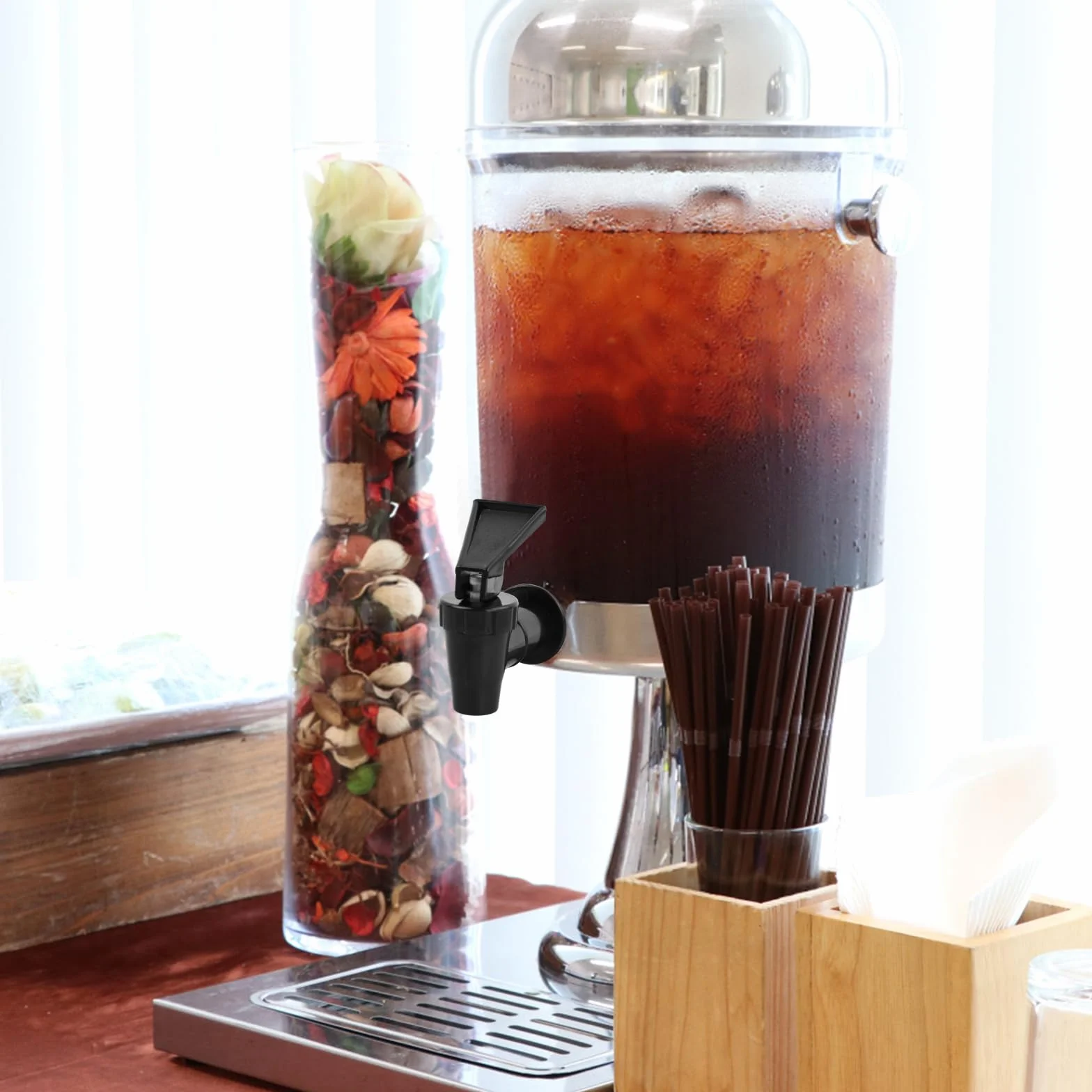4 Confezioni Rubinetto, Rubinetto Plastica Rubinetti Di Ricambio Per Dispenser, Rubinetto Per Tanica Riutilizzabili, Per Dispenser Di Succo, Caffè, Acqua, Fusto Di Birra, Nero