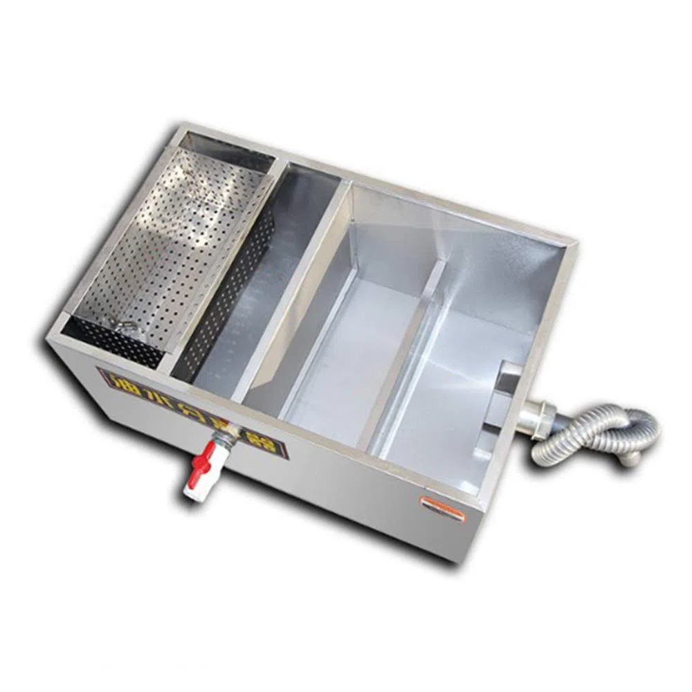 Separatore grasso in acciaio inox, separatore grasso, separatore olio, cucina, per il trattamento, olio minerale, olio vegetale, olio vegetale, 35 x 25 x 23 cm