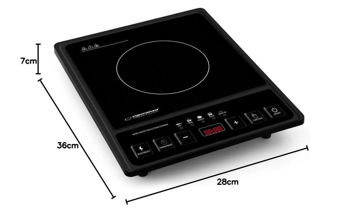 FLM SYSTEM Piastra induzione fornello portatile elettrico piano cottura cucina 2000W