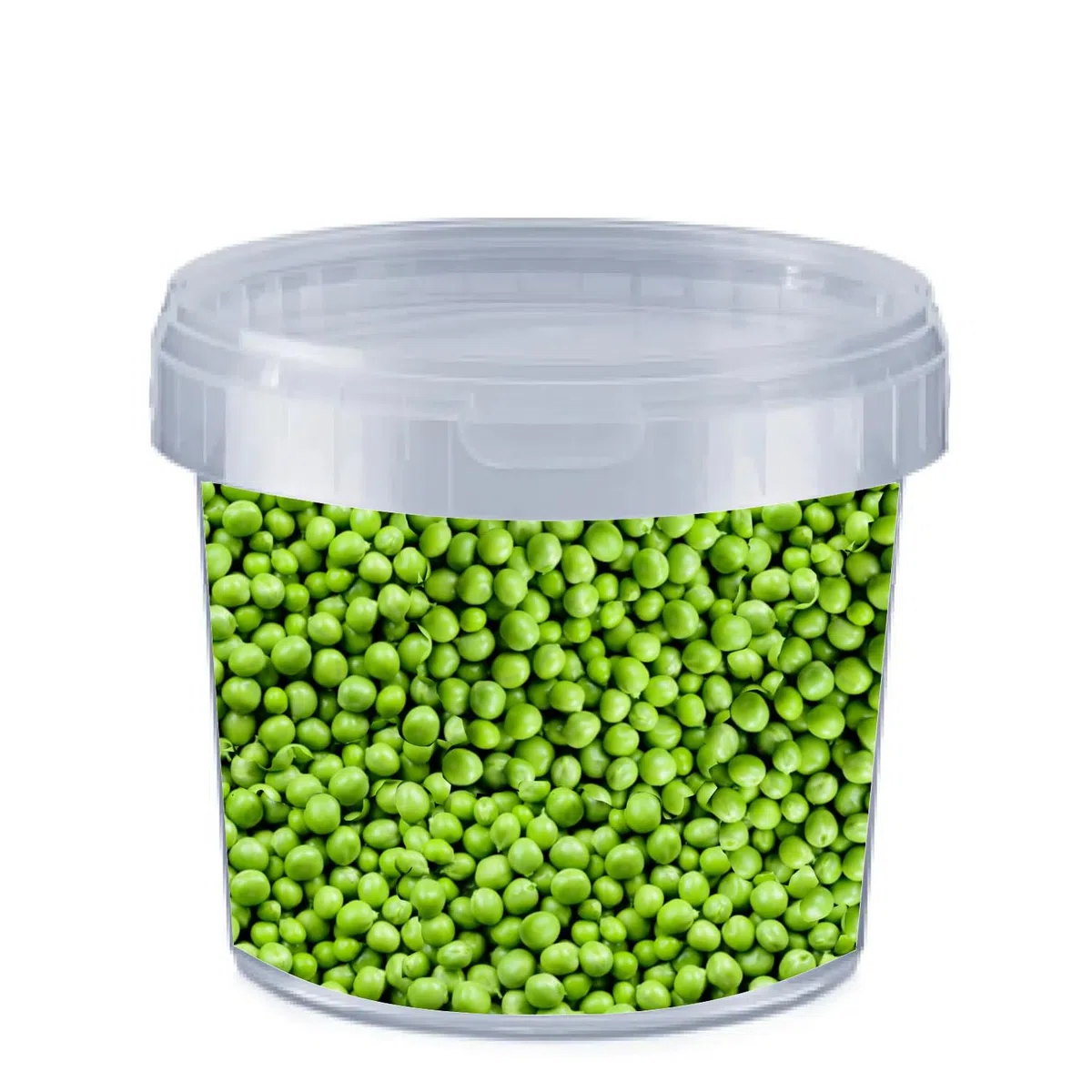 Generico Secchio c/coperchio 4 Formati, trasparente, idoneo al contatto alimenti, ermetico - a prova di perdite - contenitore di plastica - vuoto (1000 ml 25 Pezzi Tondo)