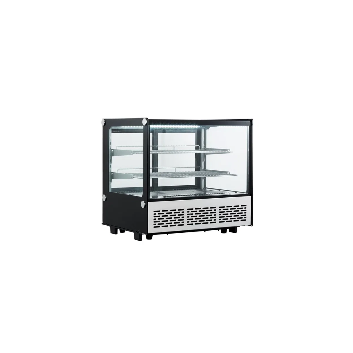 Ristoattrezzature - Vetrina refrigerata da banco 71x56,8x68,6h cm vetro dritto 4 lati in vetro 120 lt +2 +10 °C