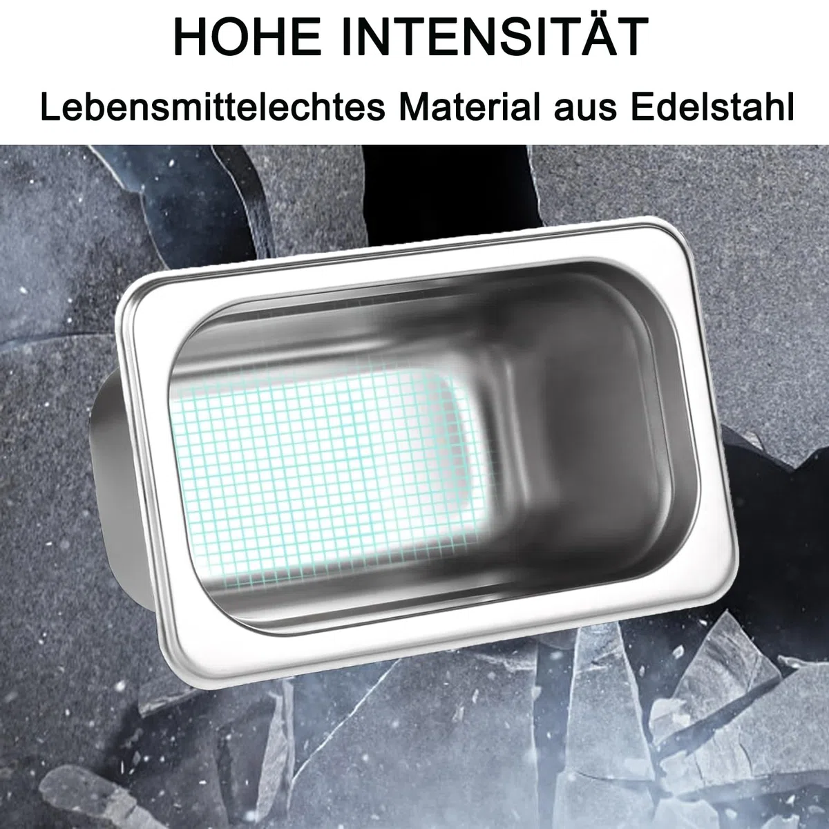 5 contenitori in acciaio inox 1/9 con coperchio, 100 mm di altezza, contenitore per alimenti in acciaio inox, resistente al calore, 17,5 x 11 x 10 cm
