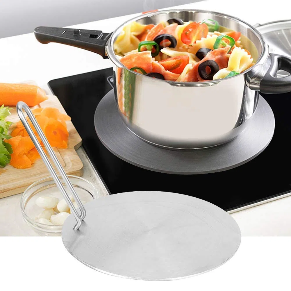 Adattatore piastra di induzione del diffusore di calore con piastra elettrica a gas convertitore in acciaio inossidabile Accessori adatti per uso domestico(20cm)