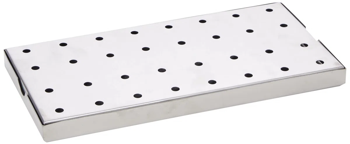 Genware NEV-SSDT3015 - Vassoio per gocciolatoio, in acciaio INOX, 30 x 15 cm