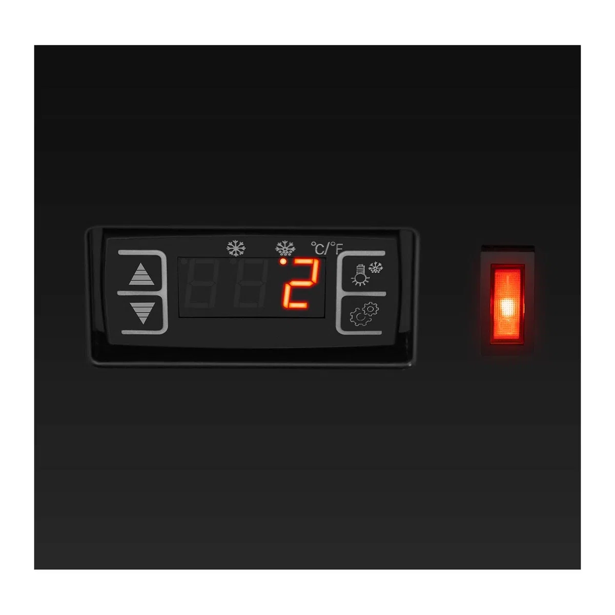 Royal Catering Vetrina Refrigerata da Banco RCCC-78-BT (78 L, 4 livelli, nero, chiudibile a chiave)