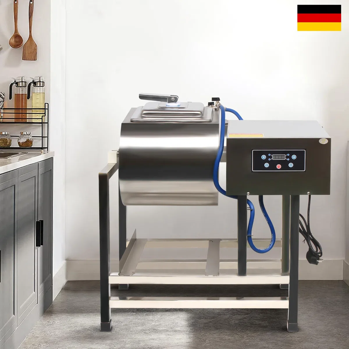 Miscelatore in acciaio inox Menger Macelleria Marinator 38L, 220 V/50 Hz, 78 x 42 x 83 cm, 200 W, per supermercati, negozi di alimentari