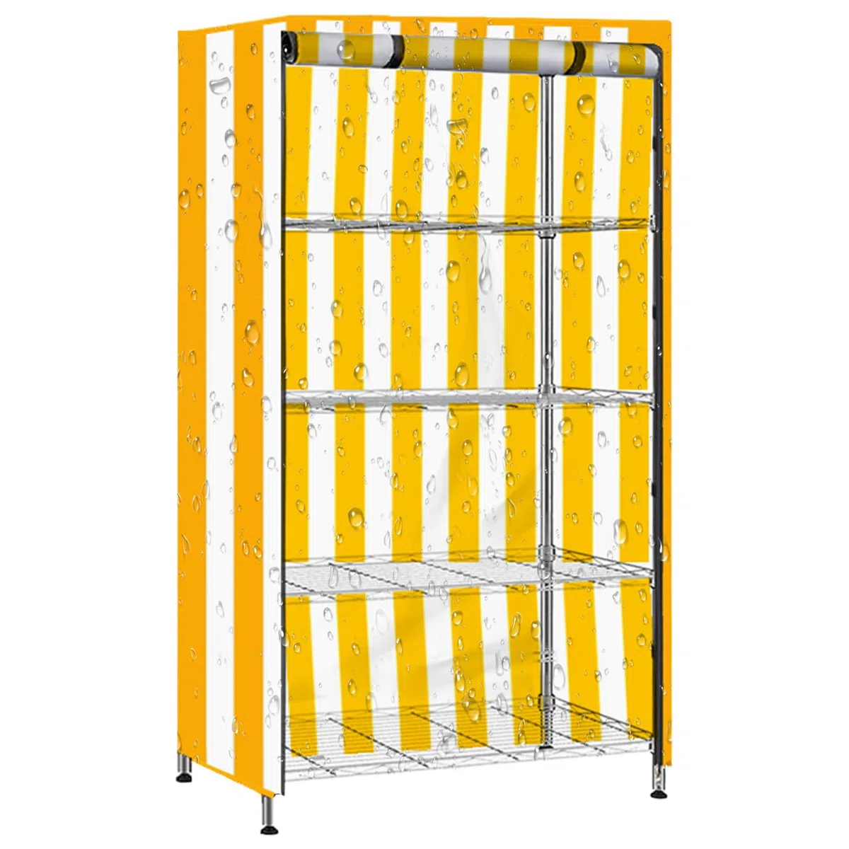 Generico Copertura per Scaffali di Archiviazione,Copri Ripiani Resistente per Griglie Metalliche - Rivestimento Resistente 210D Impermeabile Antipolvere per Dispensa Cucina Garage Armadio Interno ed