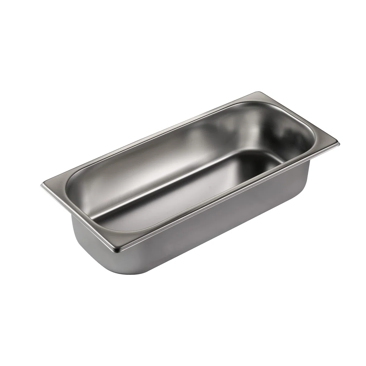 LACOR 66178 - Vaschetta, Contenitore, Vassoio in Acciaio Inox 18/10, gelatiera, conserva Gelato, Bordi sagomati, impilabile, Lavabile in lavastoviglie, 360 x 165 x 80 mm
