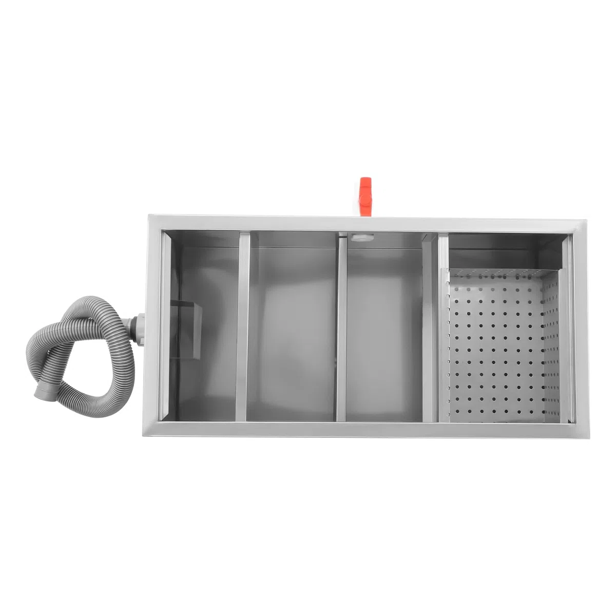 Trappola di grasso commerciale barriera grasso in acciaio inox separatore filtro olio trappole grasso sotto il flusso lavandino 0,8 m3/h per ristorante cucina