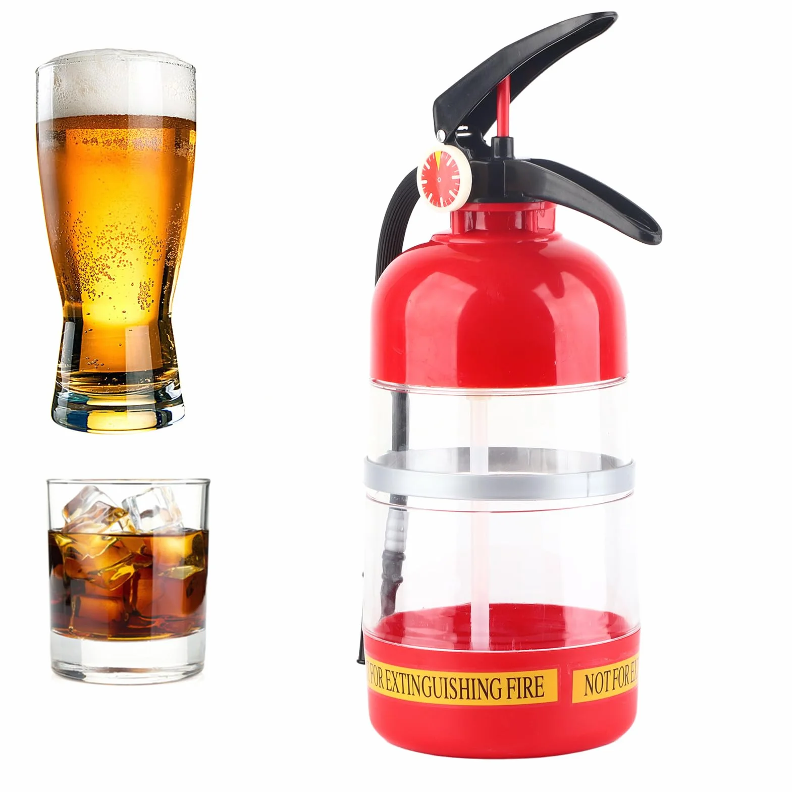 Innovativo Distributore Portatile di Bevande per Vino, Birra, Cocktail, Liquore, Pompa, Accessorio per Feste, 2 L, Design a Pressione Manuale, Adatto per Banchetti,