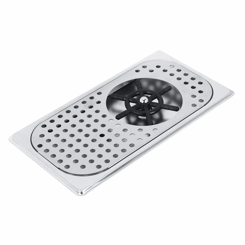 PAER Sciacquatrice Brocca, Rondella Automatica della Tazza di Vetro, Sciacquatrice per Bicchieri da Lavatazze Sciacquatrice per la Pulizia del Vetro con Scarico e Vassoio Antigoccia per Bar
