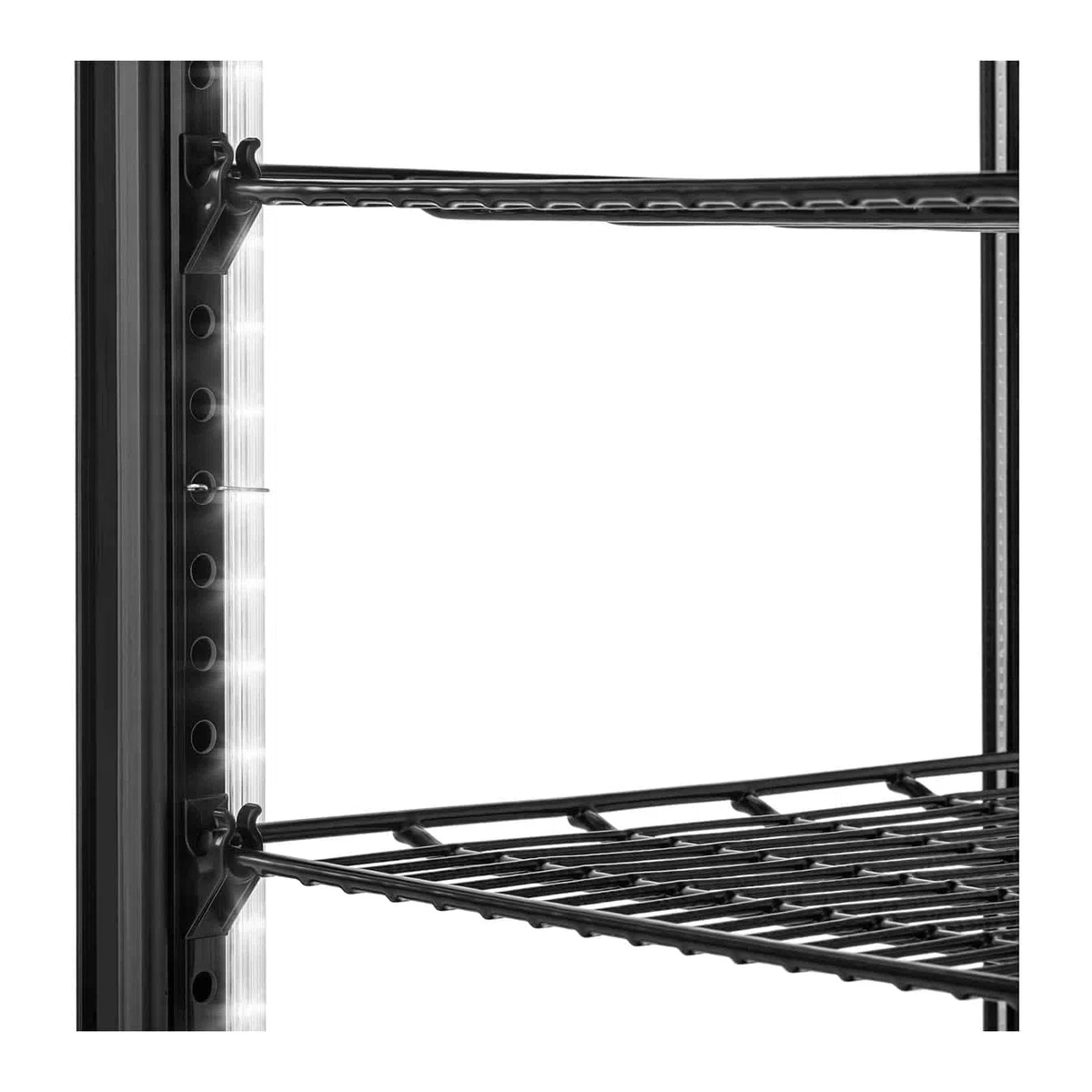 Royal Catering Vetrina Refrigerata da Banco RCCC-78-BT (78 L, 4 livelli, nero, chiudibile a chiave)
