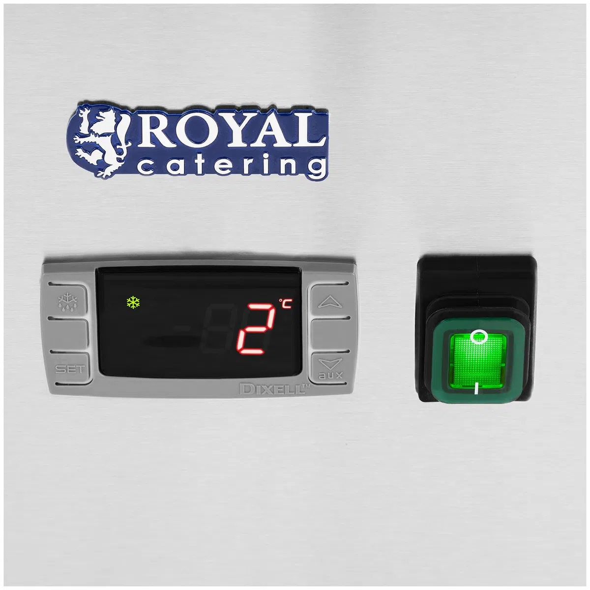 Royal Catering RCS-230D - Tavolo refrigerante 230 l, 2 x GN 1/2 + scomparto 90 x 70 cm, con cassetti