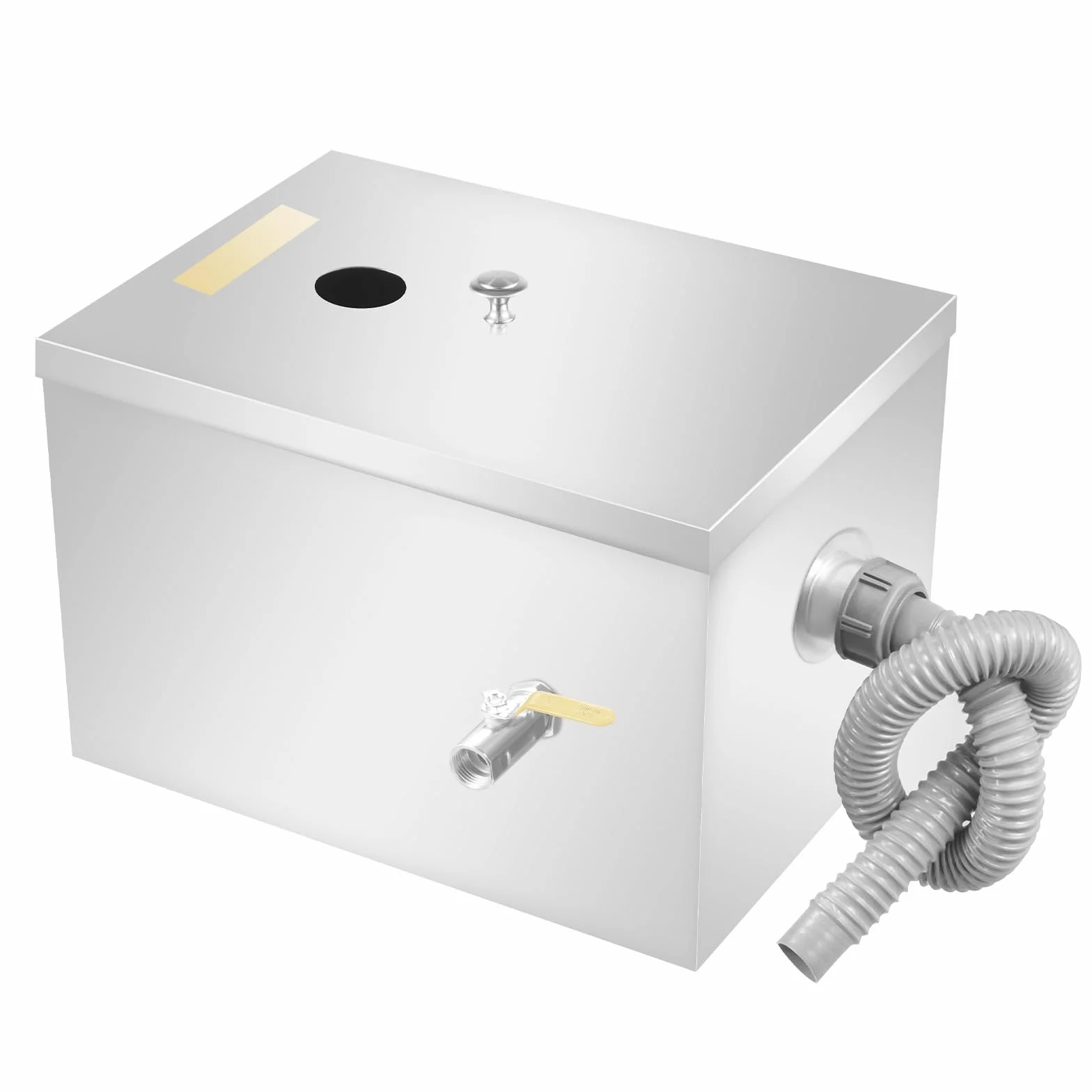Separatore di grasso commerciale in acciaio inox da cucina, separatore olio, 35 x 25 x 23 cm