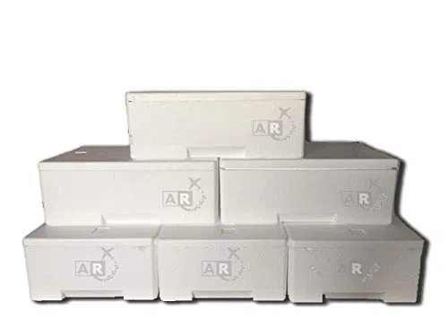 SCATOLA TERMICA - CASSA TERMICA IN POLISTIROLO - BOX TERMICI - SCATOLA TERMICA - TRASPORTO PER ALIMENTI - 6 PEZZI (6 KG)