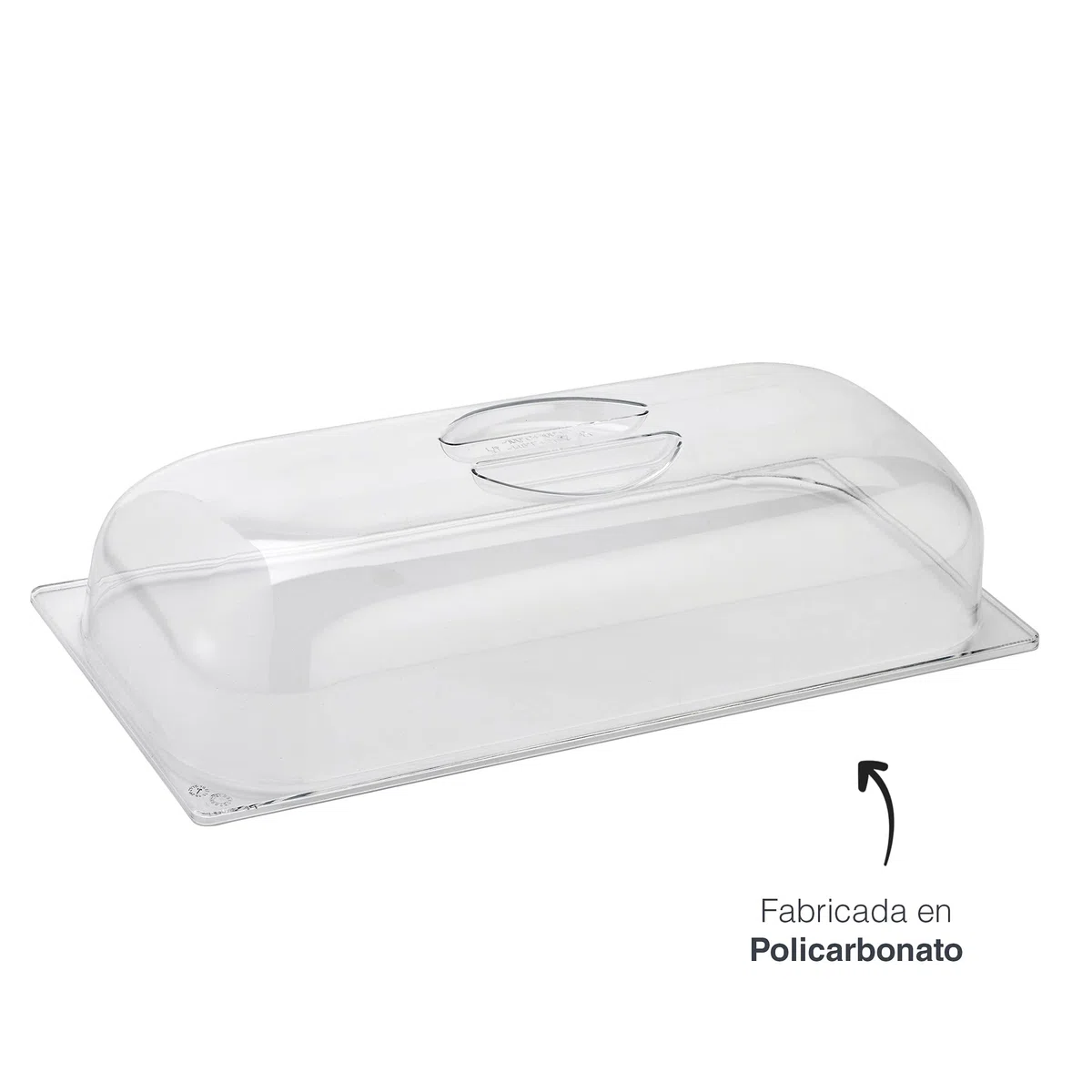 LACOR 66900P - vaschetta, Coperchio per vassoi, Protegge Il Gelato, Lavabile in lavastoviglie, policarbonato, Trasparente, 360 x 165 x 76 mm