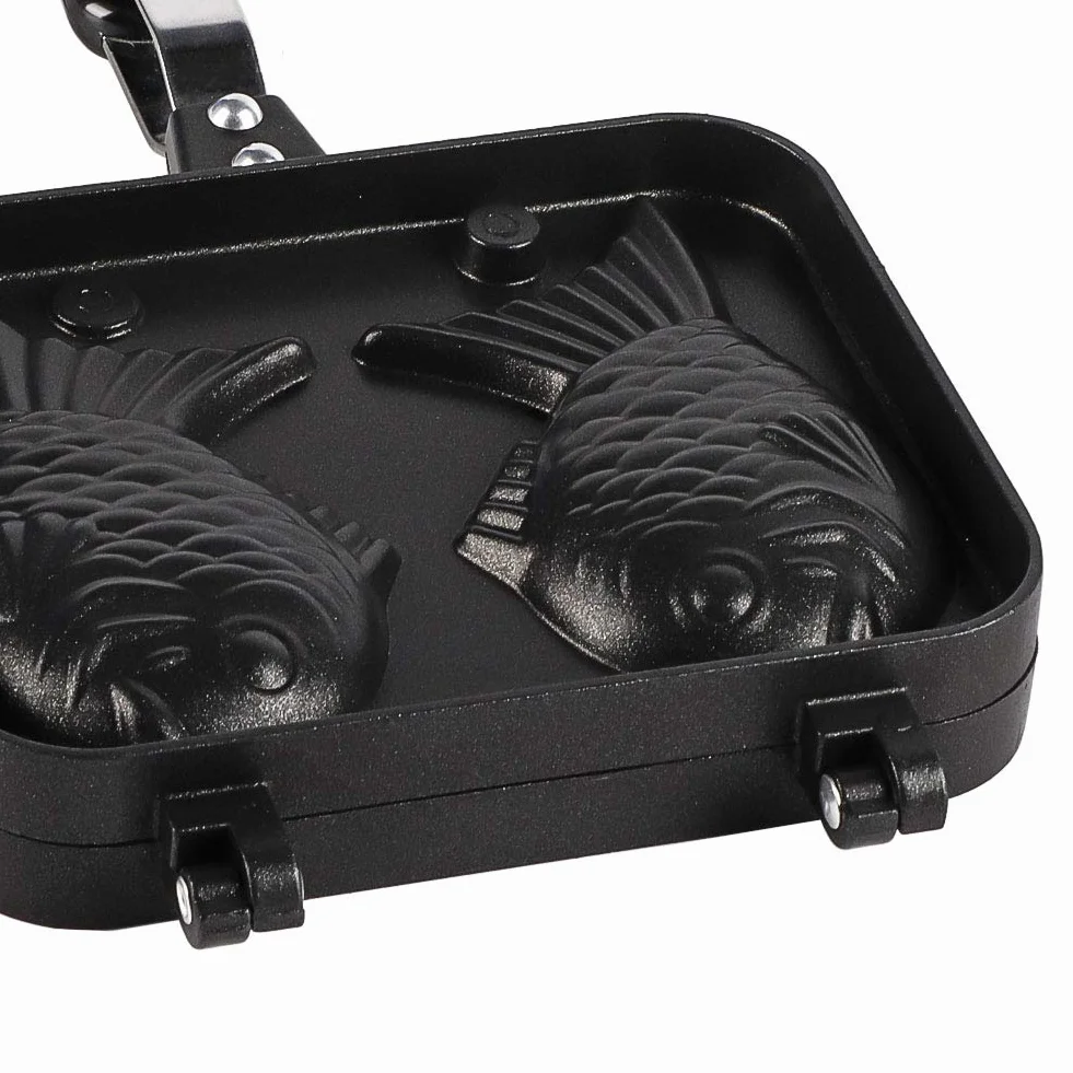 Piastra per Waffle Taiyaki, Stampo Antiaderente a Forma di Pesce, Doppia Padella per Torta Taiyaki