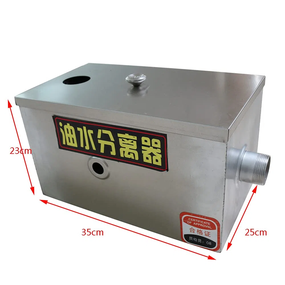 Separatore grasso in acciaio inox, separatore grasso, separatore olio, cucina, per il trattamento, olio minerale, olio vegetale, olio vegetale, 35 x 25 x 23 cm