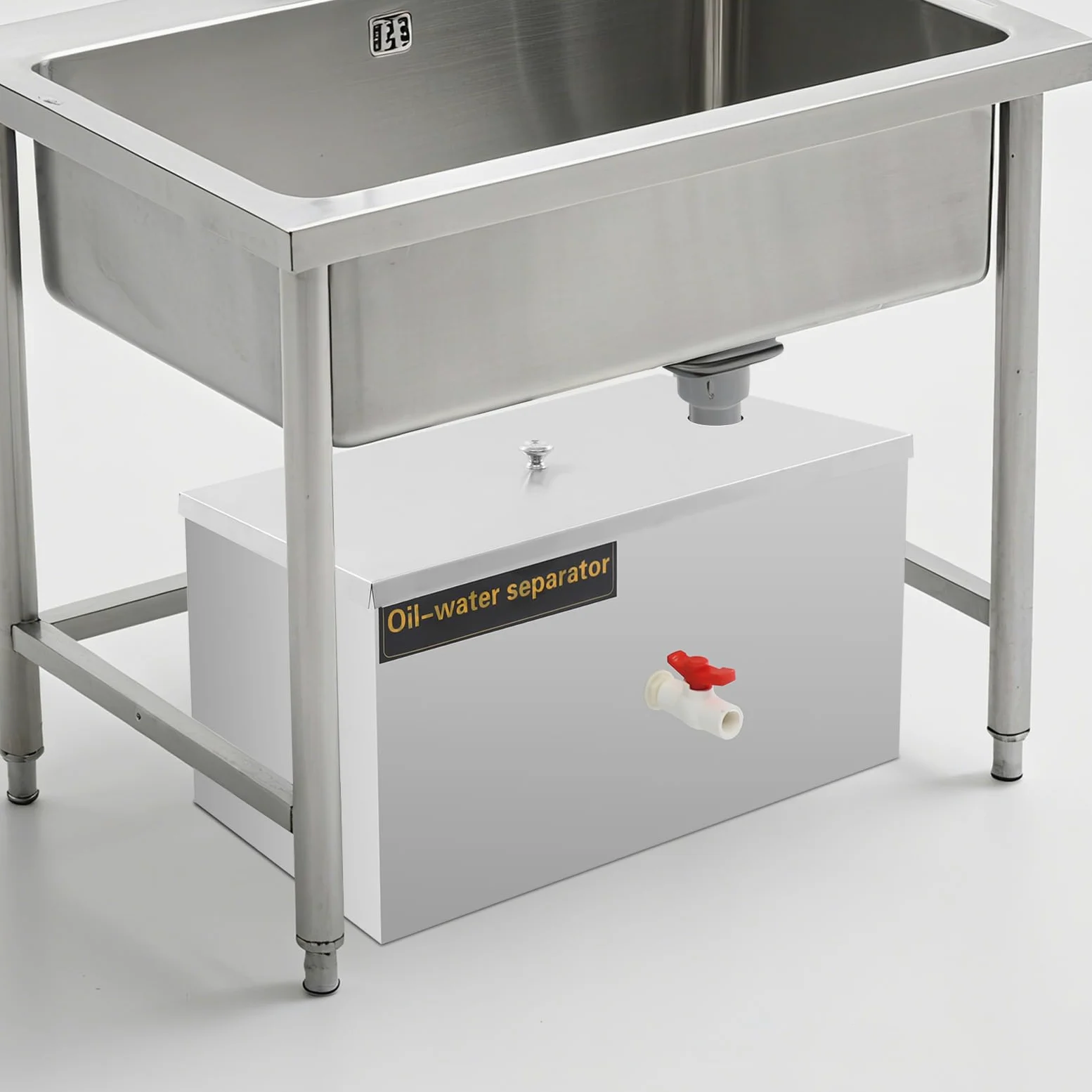 Trappola di grasso commerciale barriera grasso in acciaio inox separatore filtro olio trappole grasso sotto il flusso lavandino 0,8 m3/h per ristorante cucina