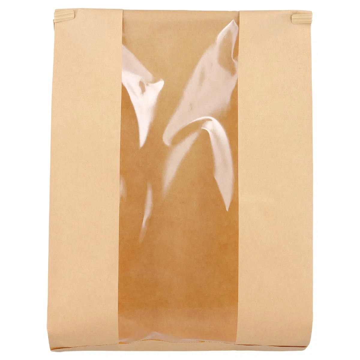 KEILEOHO 100 pezzi 35 x 21 x 9 cm marrone grandi sacchetti per pane con finestra, sacchetti di carta marrone per pane fatto in casa, caramelle, pagnotta, biscotti e regali