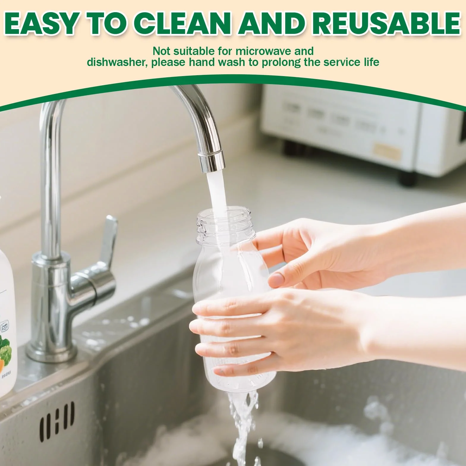 8 Pezzi Bottiglie di Plastica 200ml,Trasparenti Piccole Bottiglie per Bevande con Coperchio Nero e 8 Adesivi,Riutilizzabile Mini Bottiglia di Plastica per Conservare Succhi,Acqua e Bevande